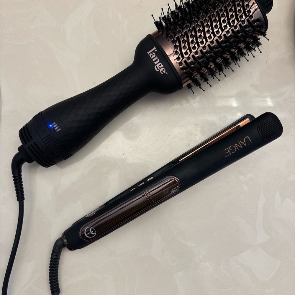 Lange Black and Gold Hair Styling Set